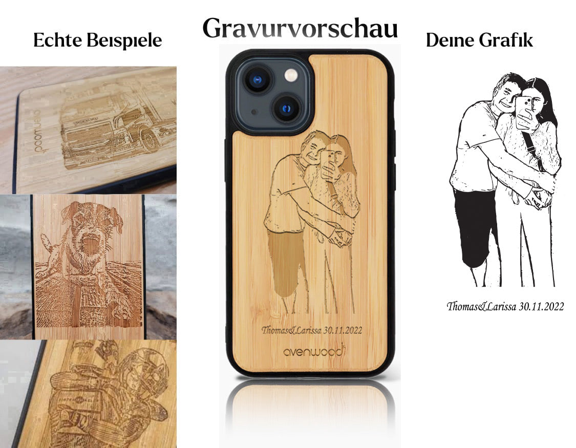 INDIVIDUELL iPhone 15 Bambus-Kunststoff