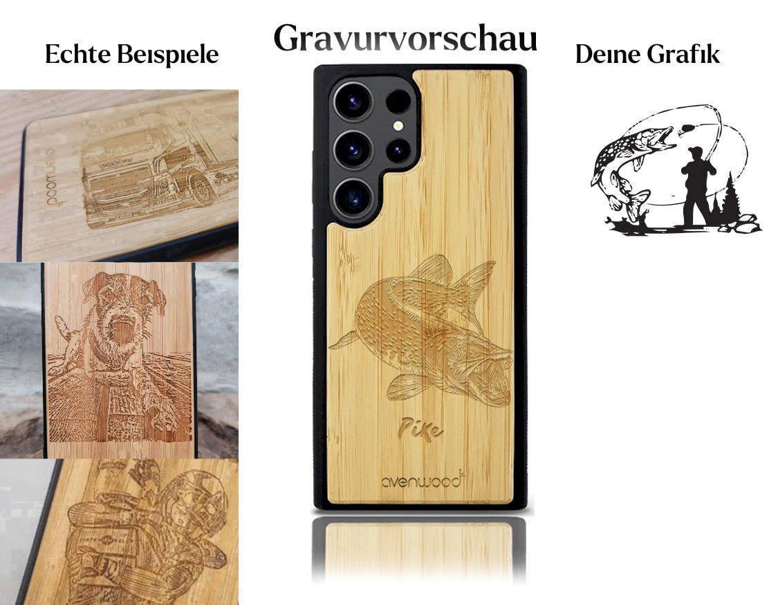INDIVIDUELL Samsung Galaxy S23 Ultra Bambus-Kunststoff