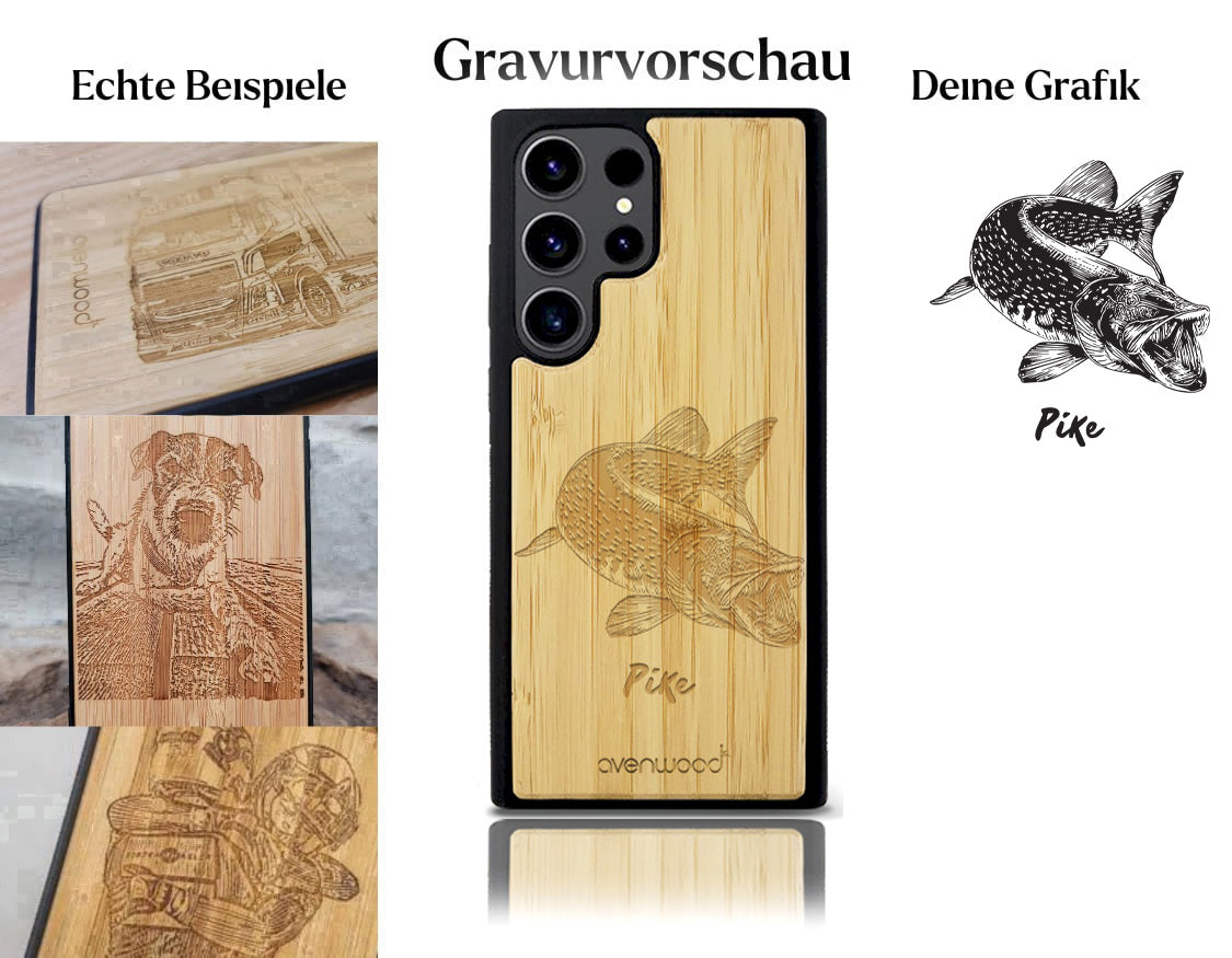 INDIVIDUELL Samsung Galaxy S23 Ultra Bambus-Kunststoff