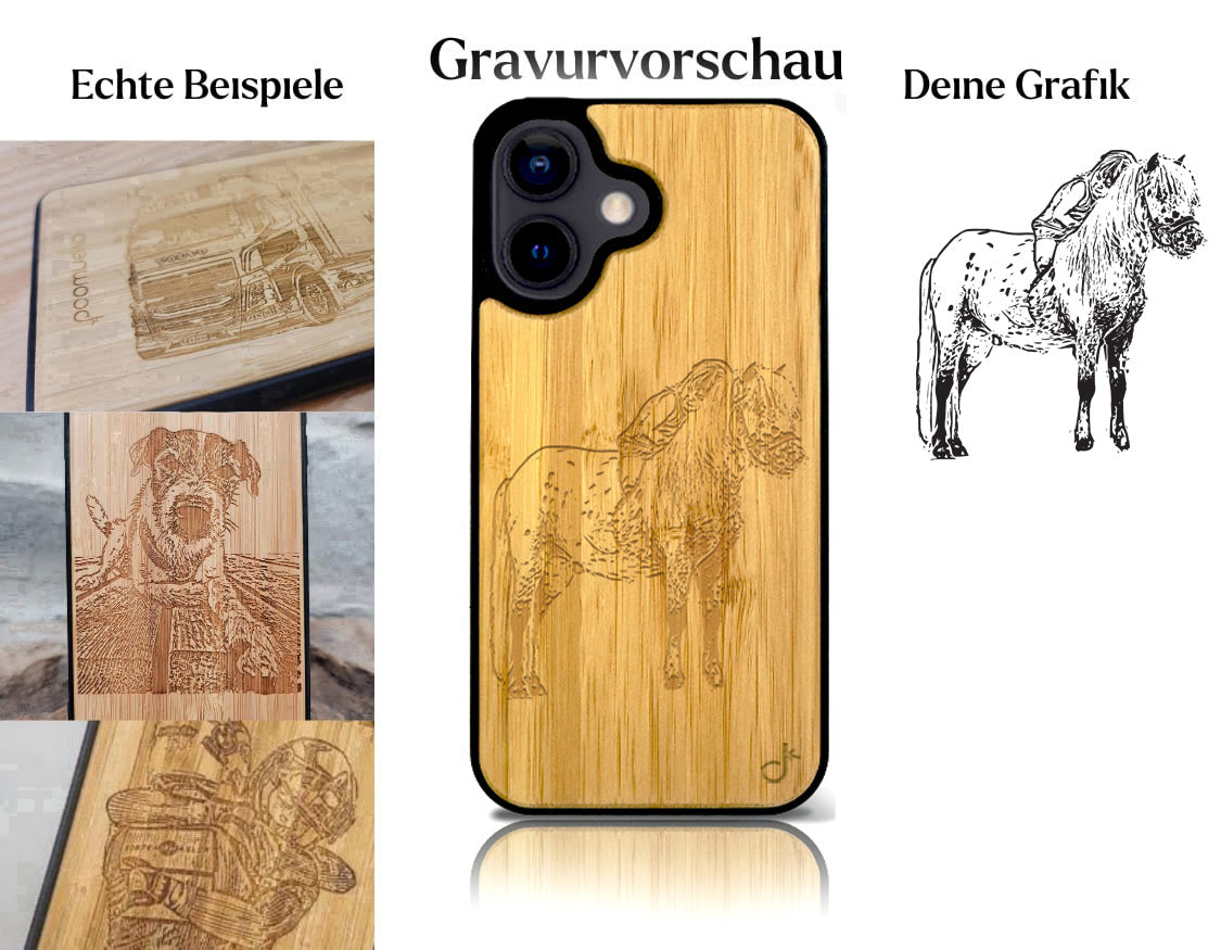 INDIVIDUELL iPhone 16 Bambus-Kunststoff