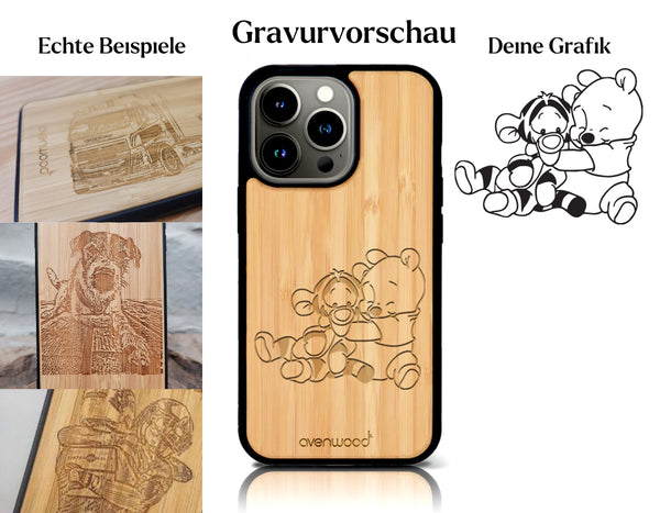 INDIVIDUELL iPhone 14 Pro Bambus-Kunststoff