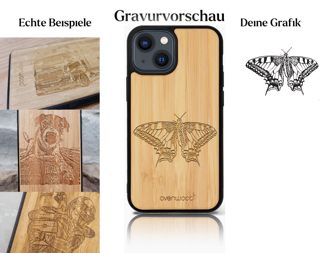 INDIVIDUELL iPhone 15 Bambus-Kunststoff