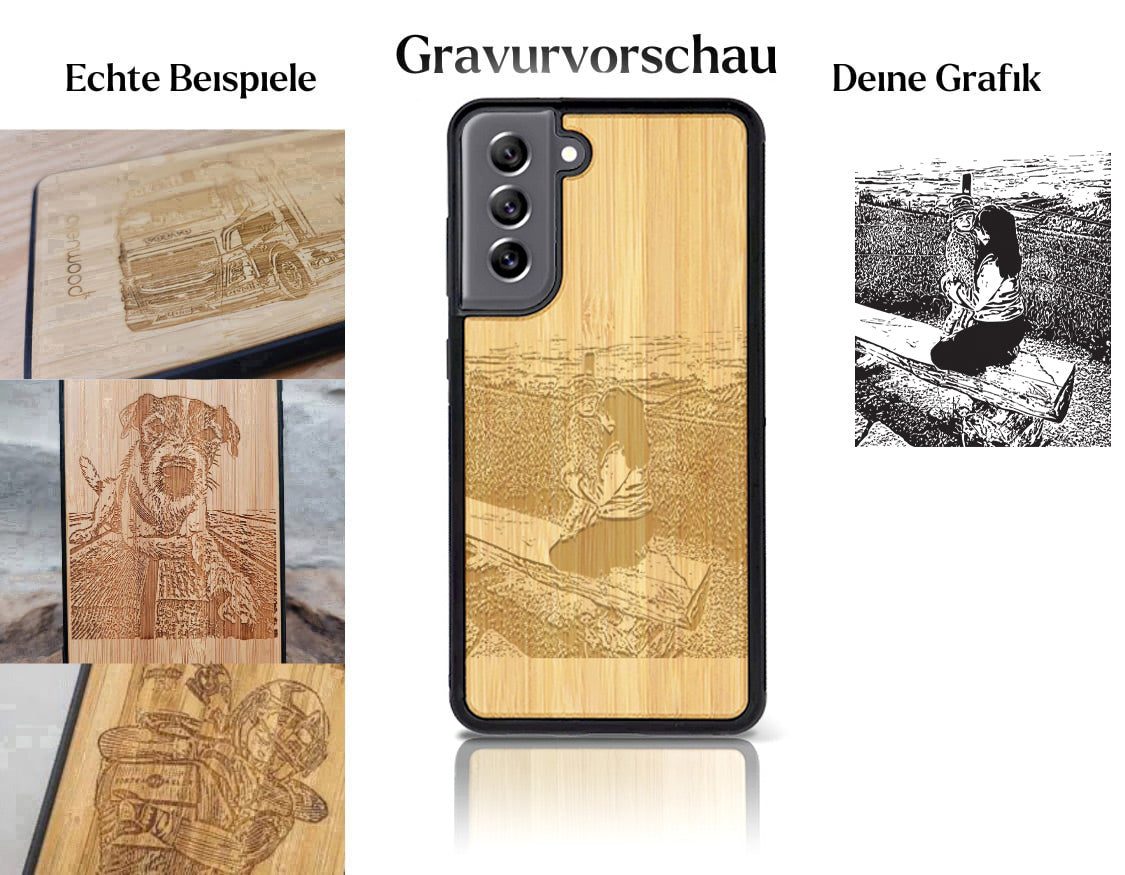 INDIVIDUELL Samsung Galaxy S21 FE 5G Bambus-Kunststoff