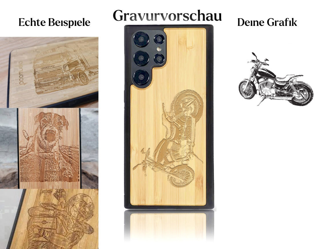 INDIVIDUELL Samsung Galaxy S22 Ultra Bambus-Kunststoff