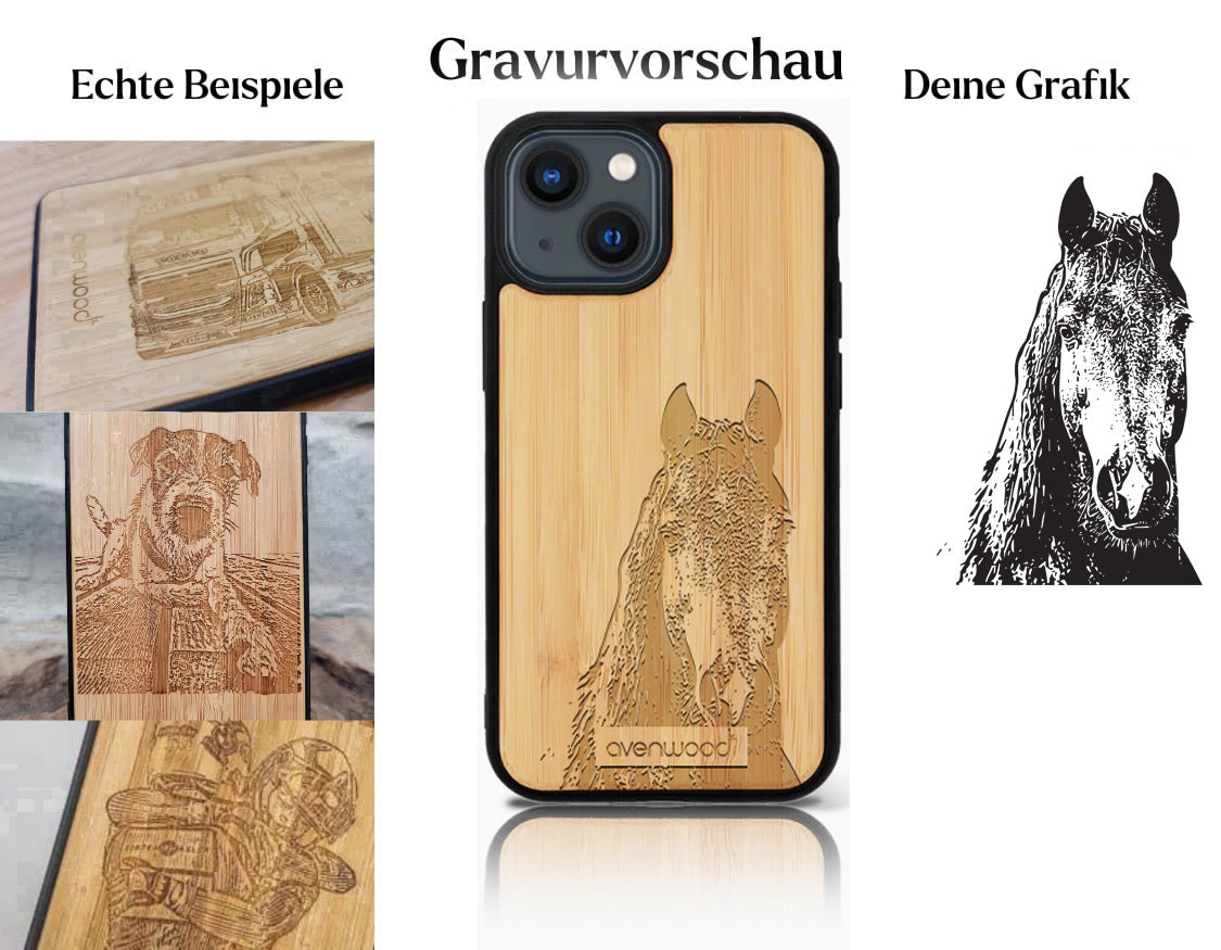INDIVIDUELL iPhone 15 Bambus-Kunststoff