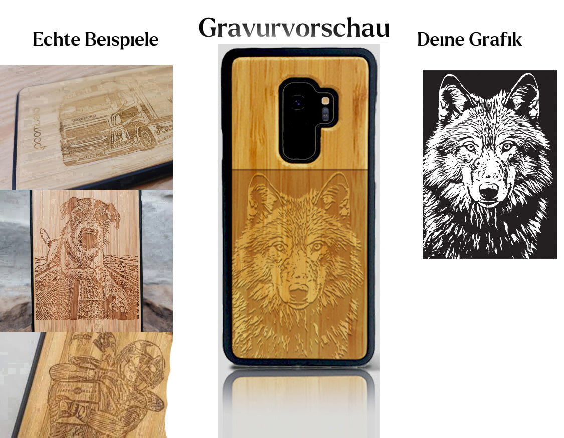 INDIVIDUELL Samsung Galaxy S9 Plus Bambus-Kunststoff