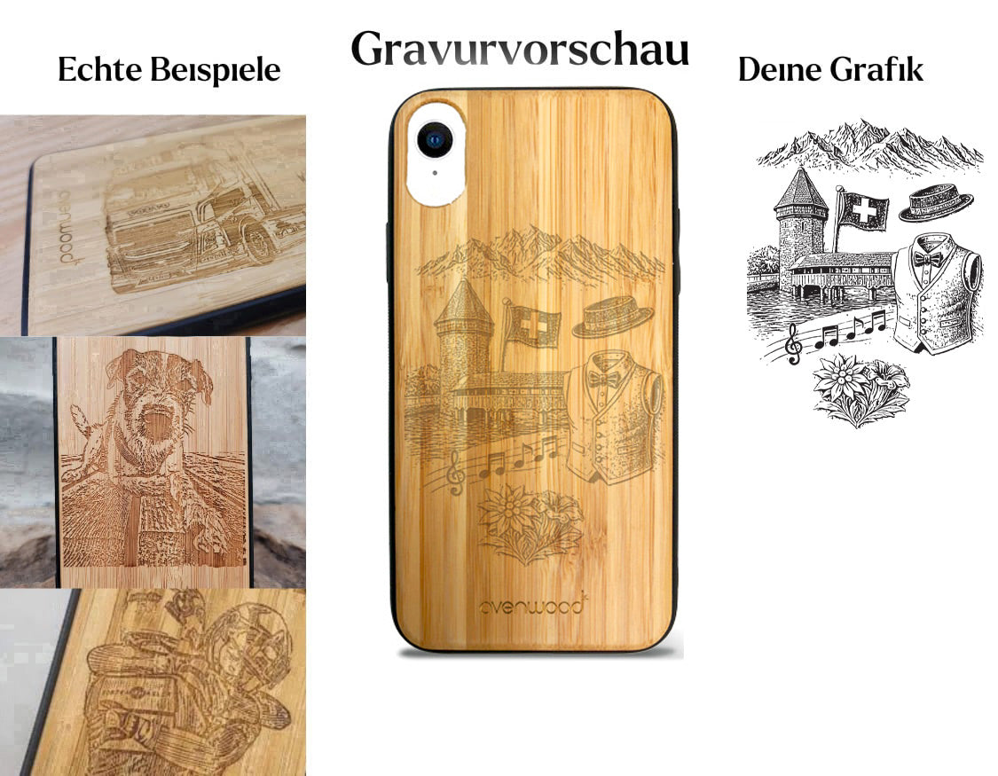 INDIVIDUELL iPhone XR Bambus-Kunststoff