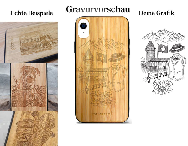 INDIVIDUELL iPhone XR Bambus-Kunststoff