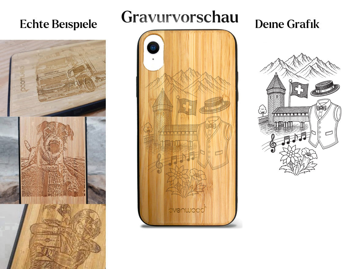 INDIVIDUELL iPhone XR Bambus-Kunststoff