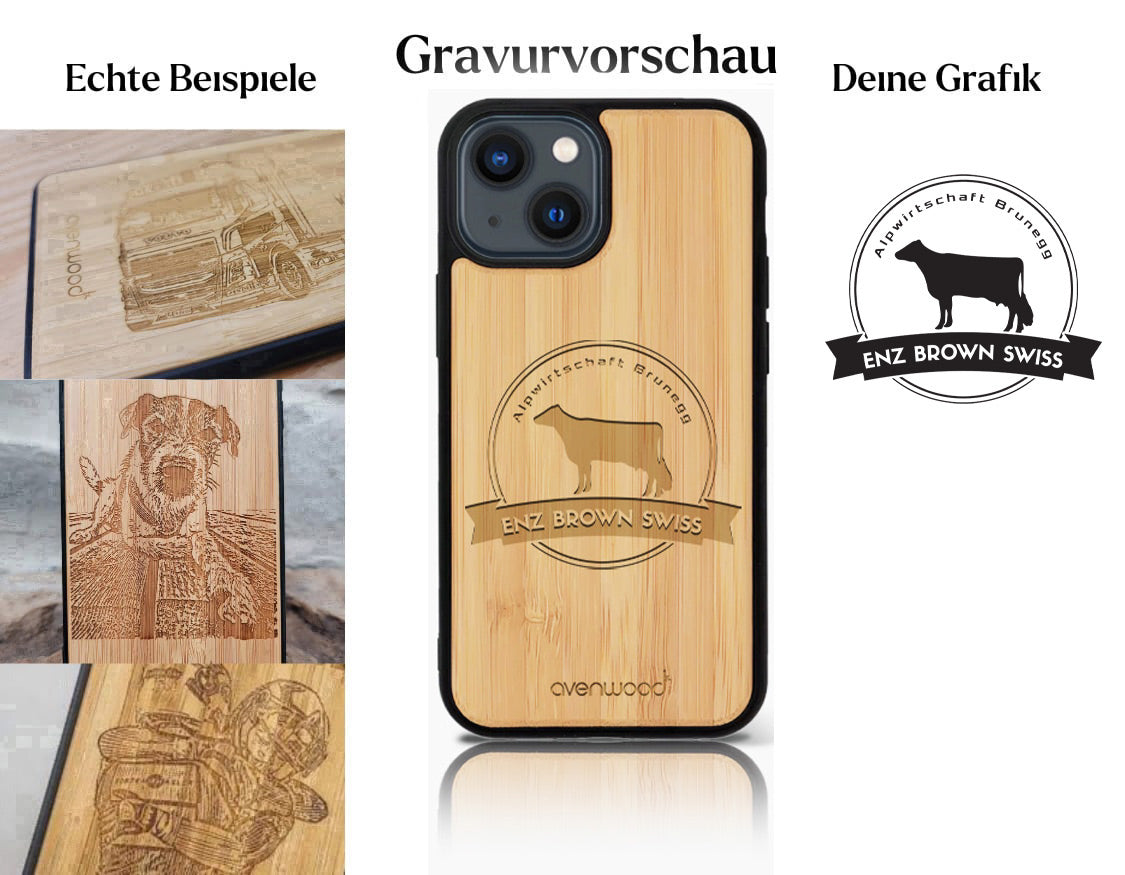 INDIVIDUELL iPhone 14 Bambus-Kunststoff