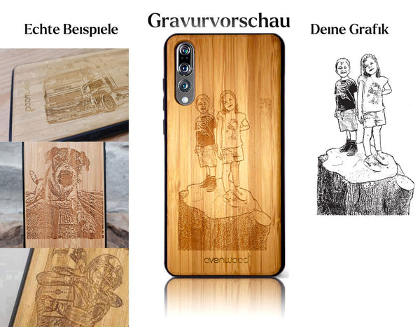 INDIVIDUELL Huawei P20 Pro Bambus-Kunststoff