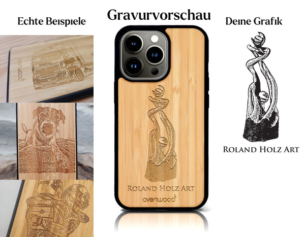 INDIVIDUELL iPhone 15 Pro Bambus-Kunststoff