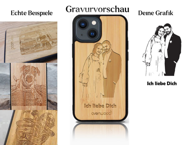 INDIVIDUELL iPhone 13 Mini Bambus-Kunststoff