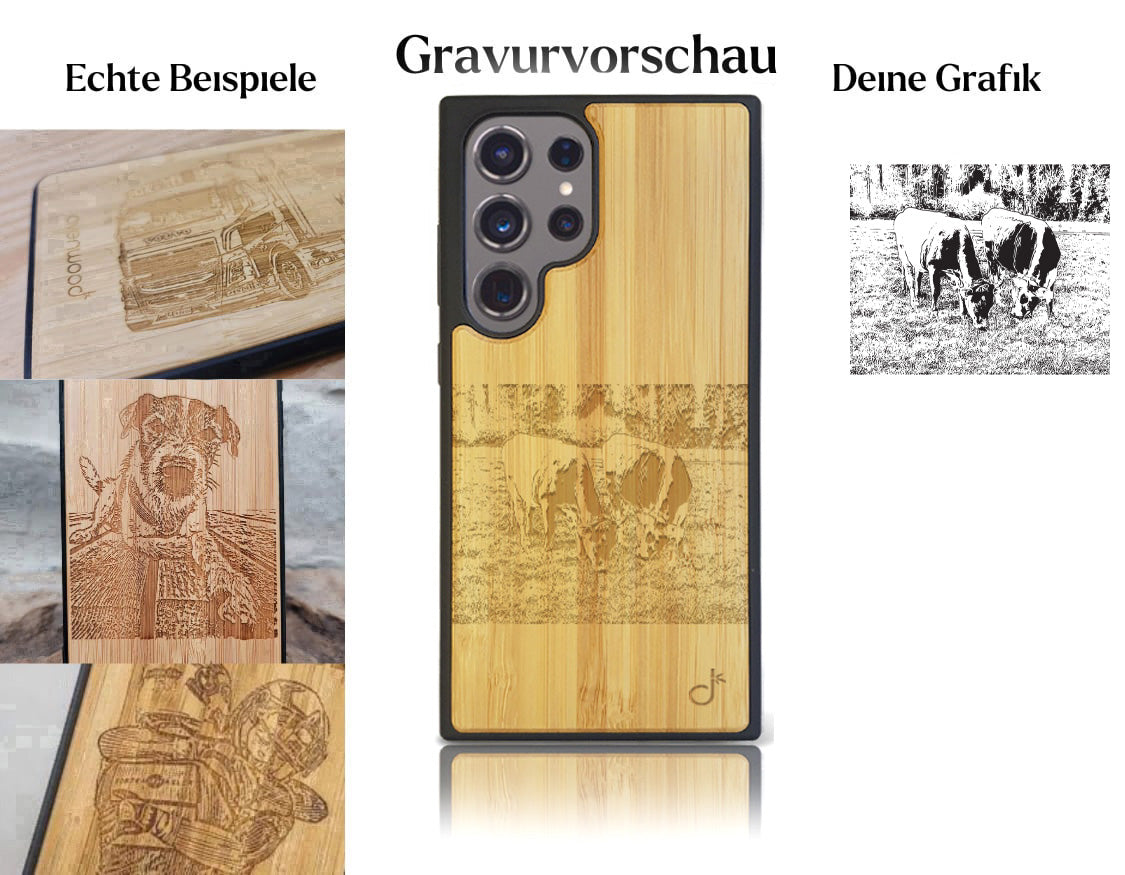 INDIVIDUELL Samsung Galaxy S24 Ultra Bambus-Kunststoff