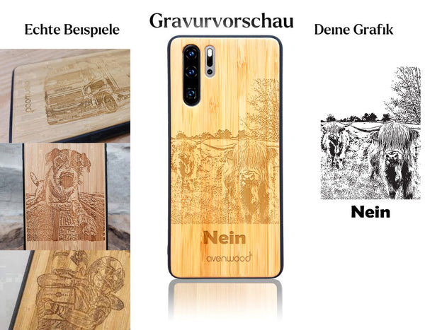 INDIVIDUELL Huawei P30 Pro Bambus-Kunststoff
