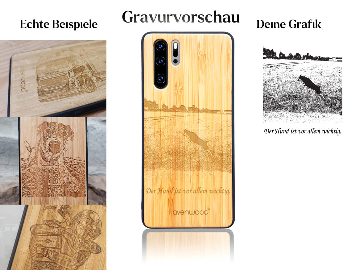 INDIVIDUELL Huawei P30 Pro Bambus-Kunststoff