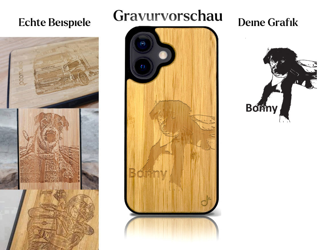 INDIVIDUELL iPhone 16 Bambus-Kunststoff
