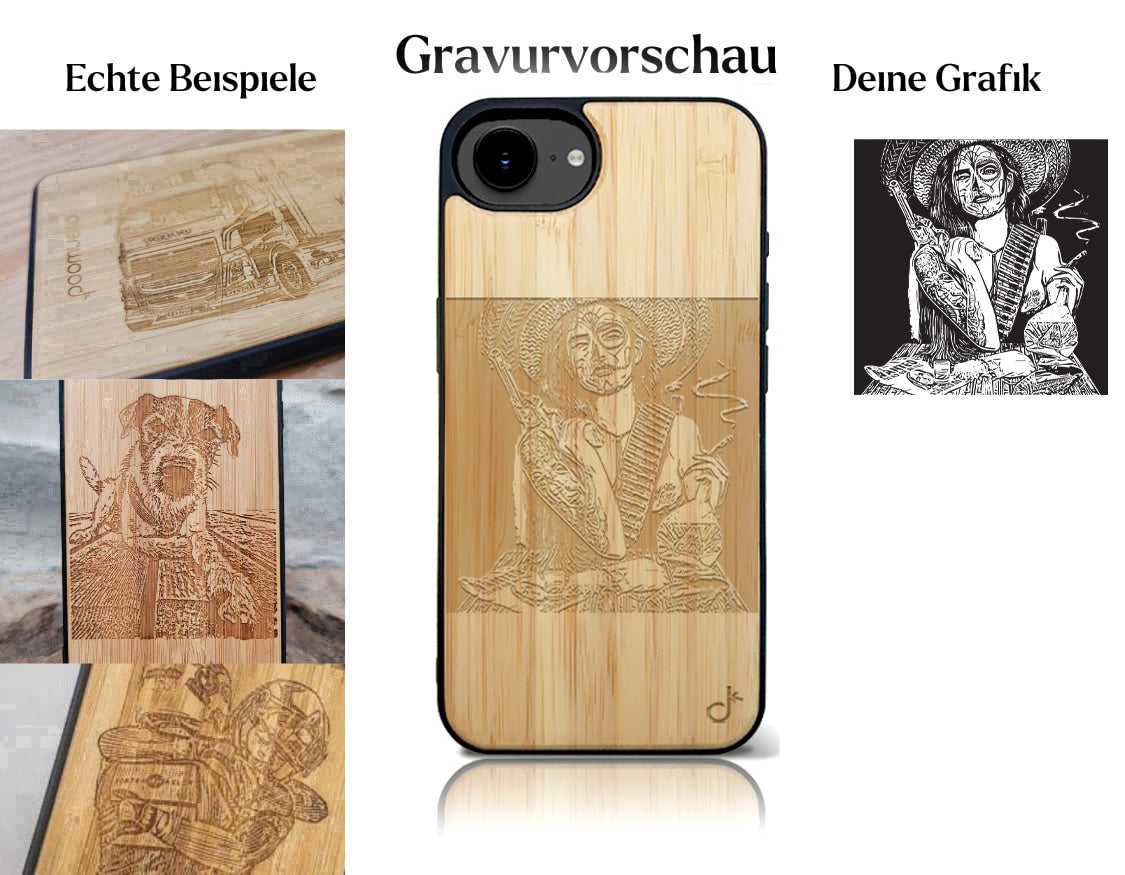 INDIVIDUELL iPhone 16e Bambus-Kunststoff