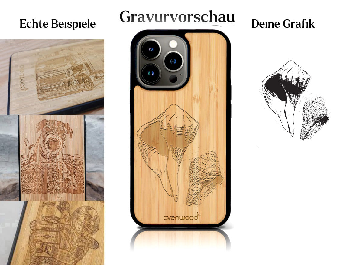 INDIVIDUELL iPhone 14 Pro Max Bambus-Kunststoff