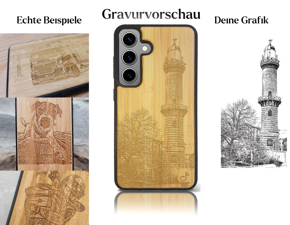 INDIVIDUELL Samsung Galaxy S24 Bambus-Kunststoff