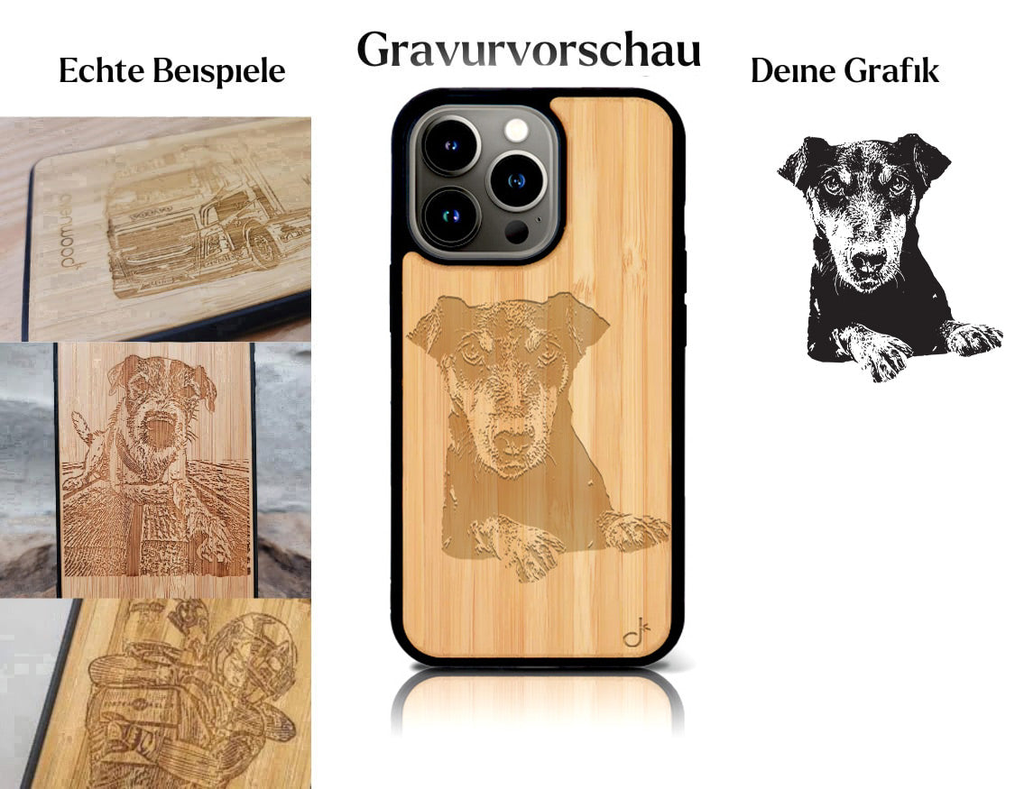 INDIVIDUELL iPhone 16 Pro Max Bambus-Kunststoff