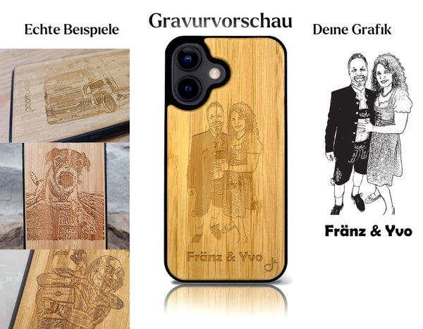 INDIVIDUELL iPhone 16 Bambus-Kunststoff