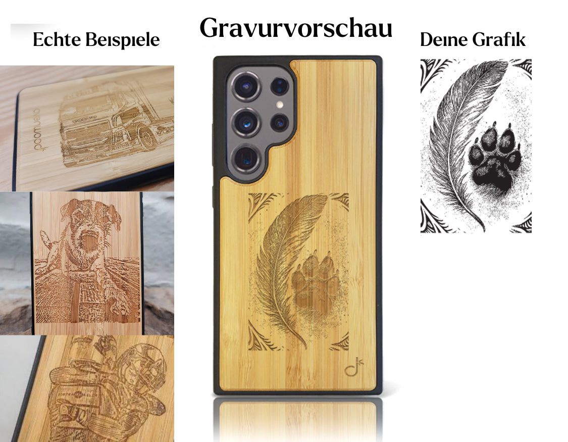 INDIVIDUELL Samsung Galaxy S24 Ultra Bambus-Kunststoff