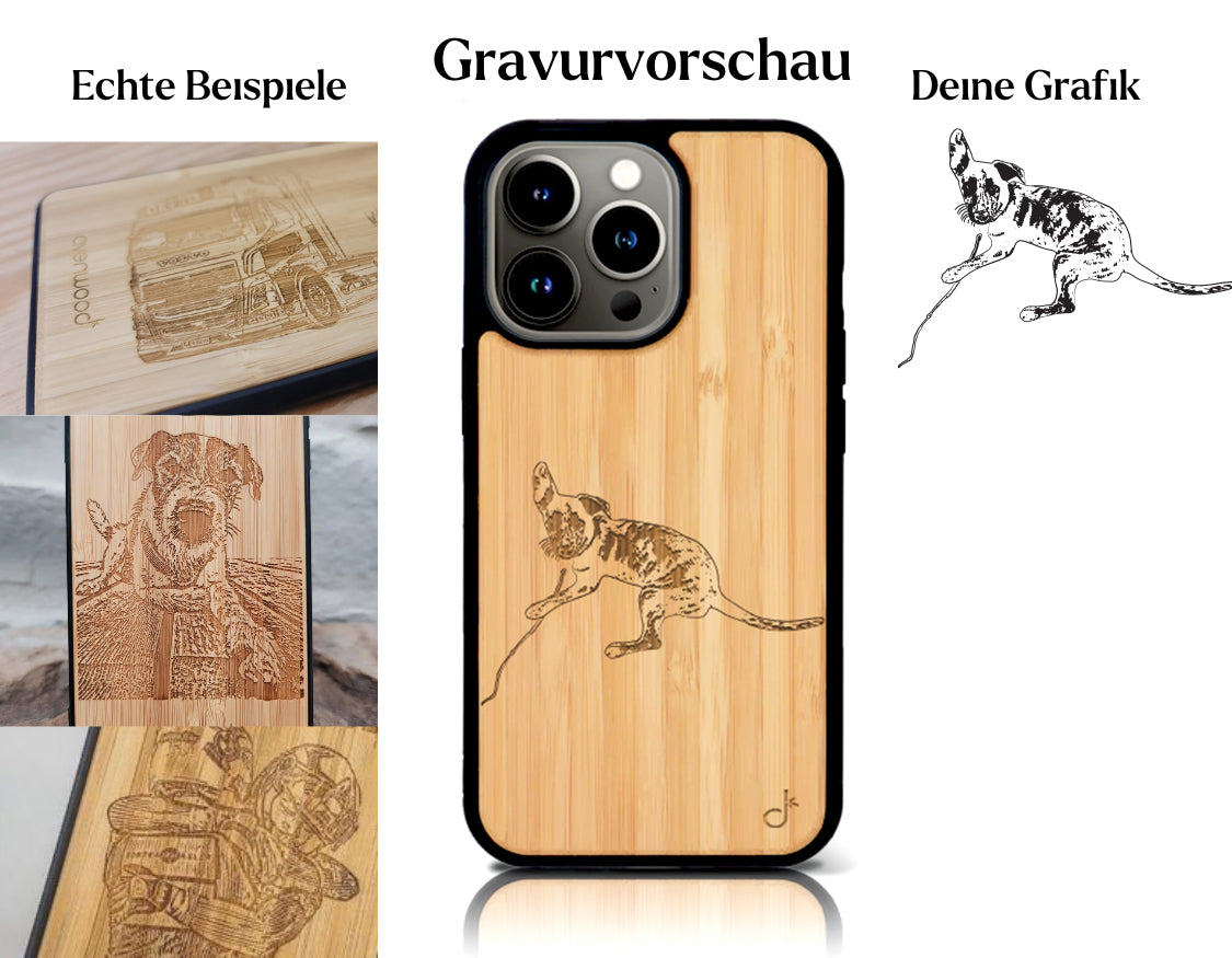 INDIVIDUELL iPhone 16 Pro Bambus-Kunststoff