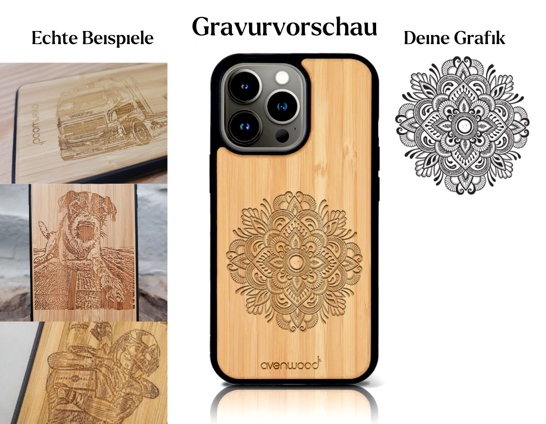 INDIVIDUELL iPhone 15 Pro Max Bambus-Kunststoff