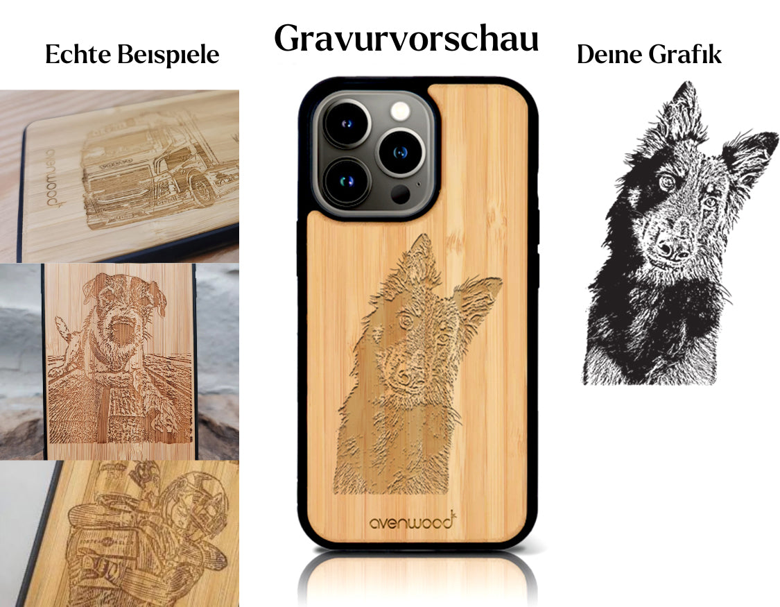 INDIVIDUELL iPhone 15 Pro Max Bambus-Kunststoff