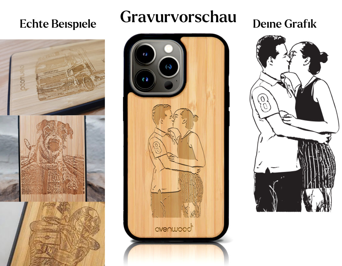 INDIVIDUELL iPhone 14 Pro Bambus-Kunststoff