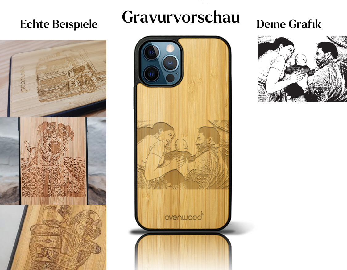 INDIVIDUELL iPhone 12 Pro Bambus-Kunststoff