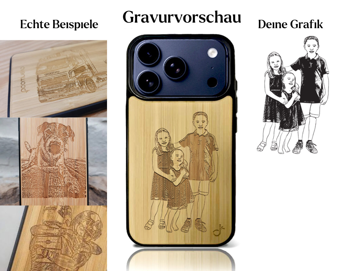 INDIVIDUELL iPhone 17 Pro Bambus-Kunststoff