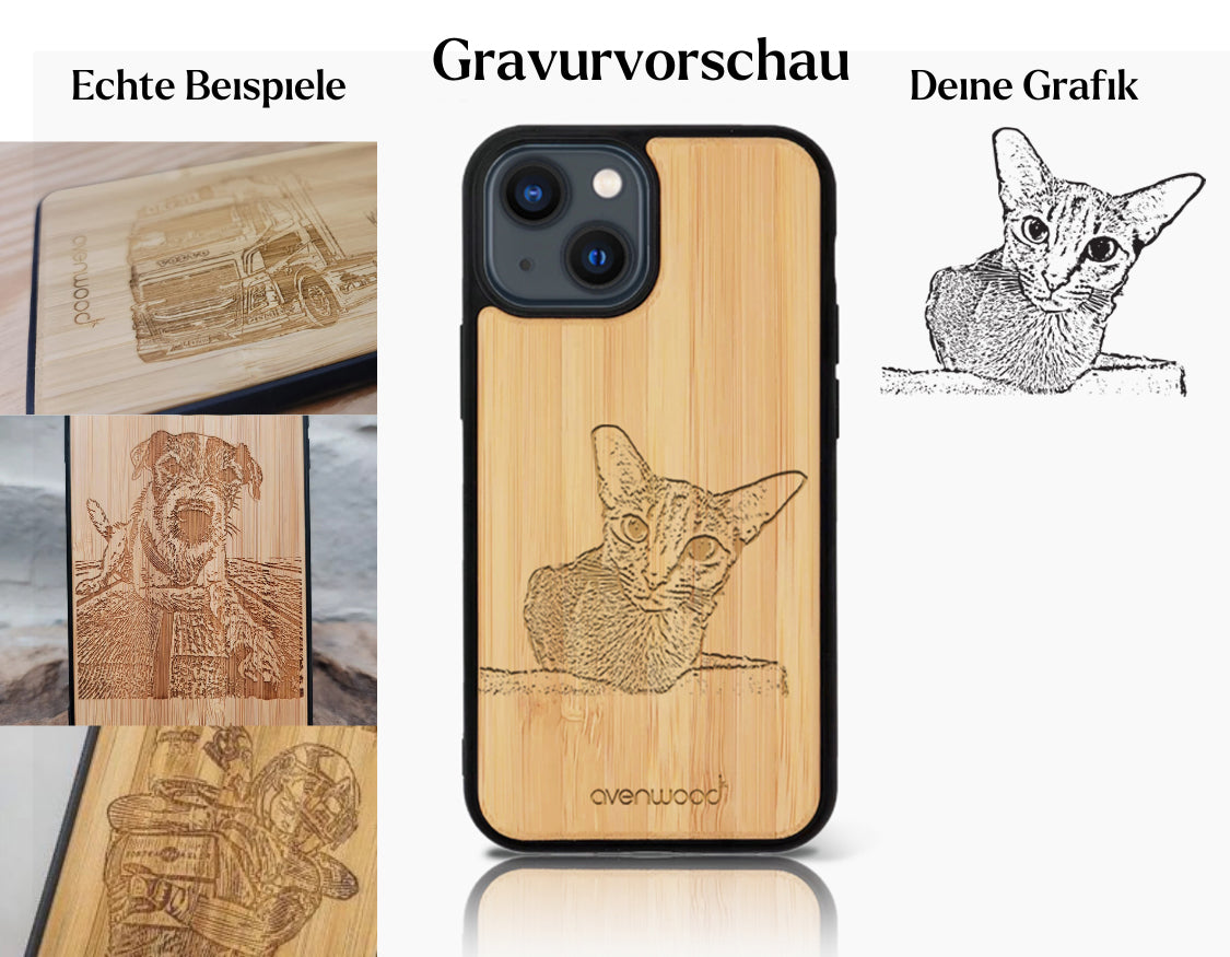 INDIVIDUELL iPhone 15 Bambus-Kunststoff