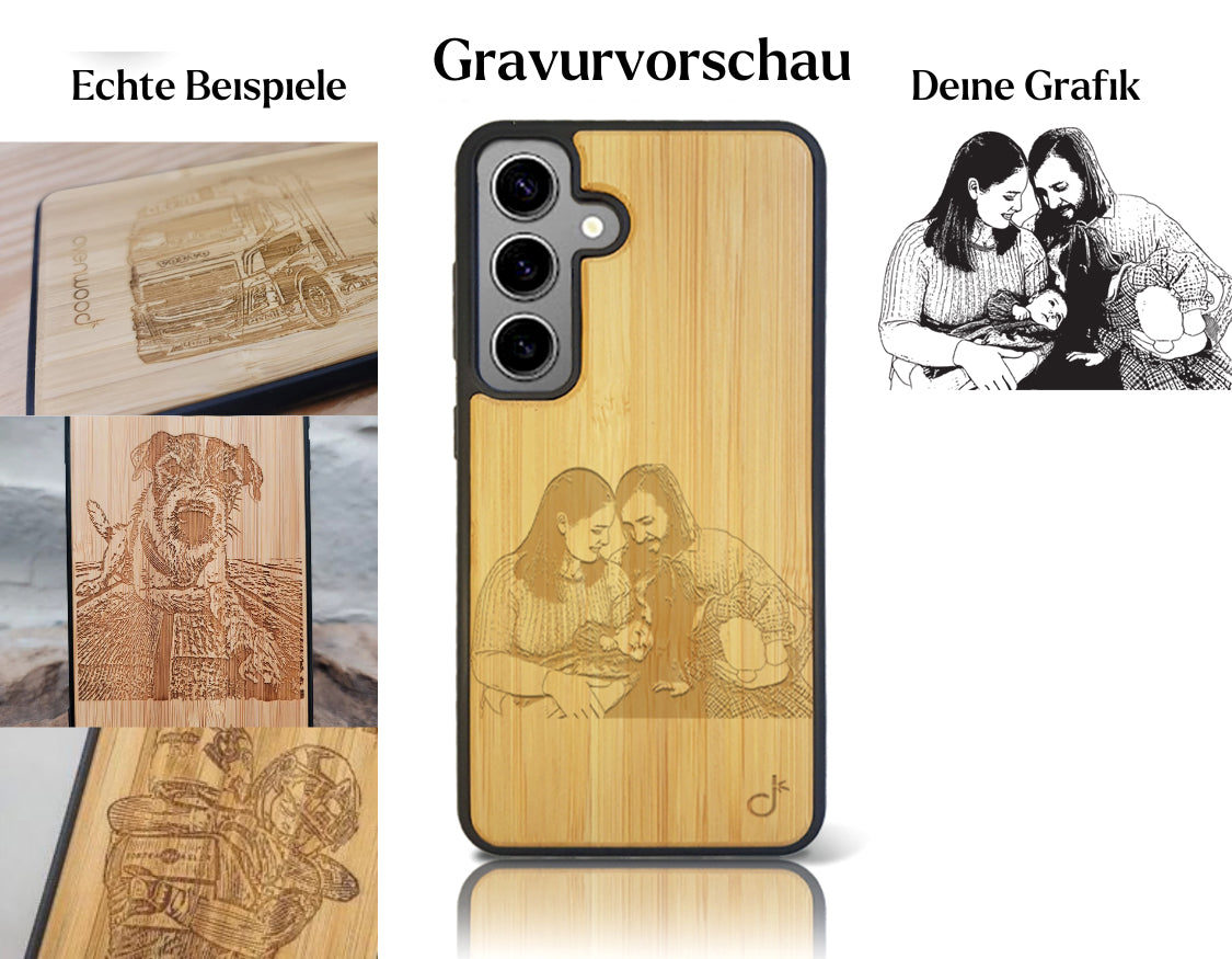 INDIVIDUELL Samsung Galaxy S24 Bambus-Kunststoff