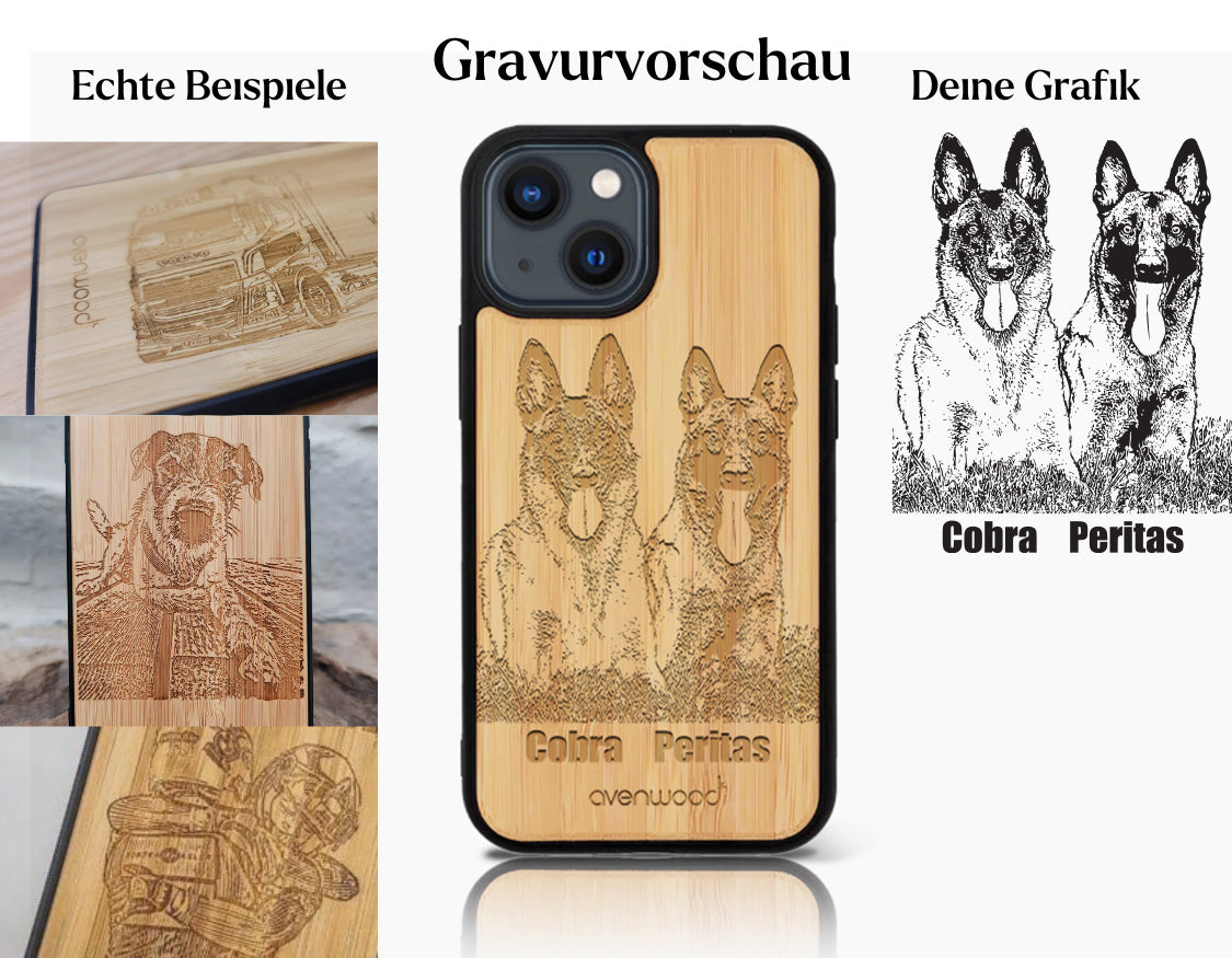 INDIVIDUELL iPhone 15 Bambus-Kunststoff