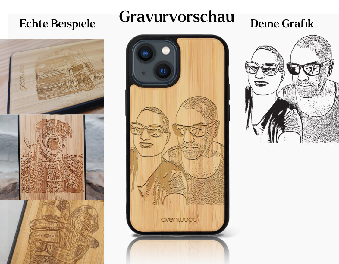 INDIVIDUELL iPhone 14 Bambus-Kunststoff