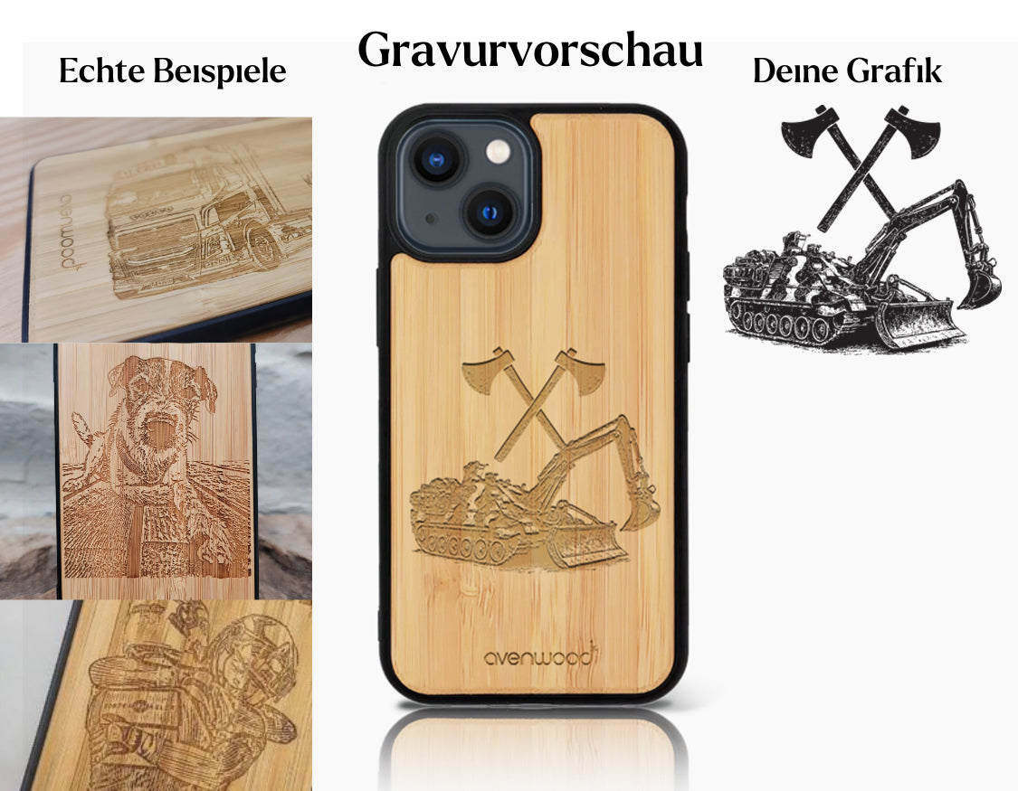INDIVIDUELL iPhone 14 Bambus-Kunststoff