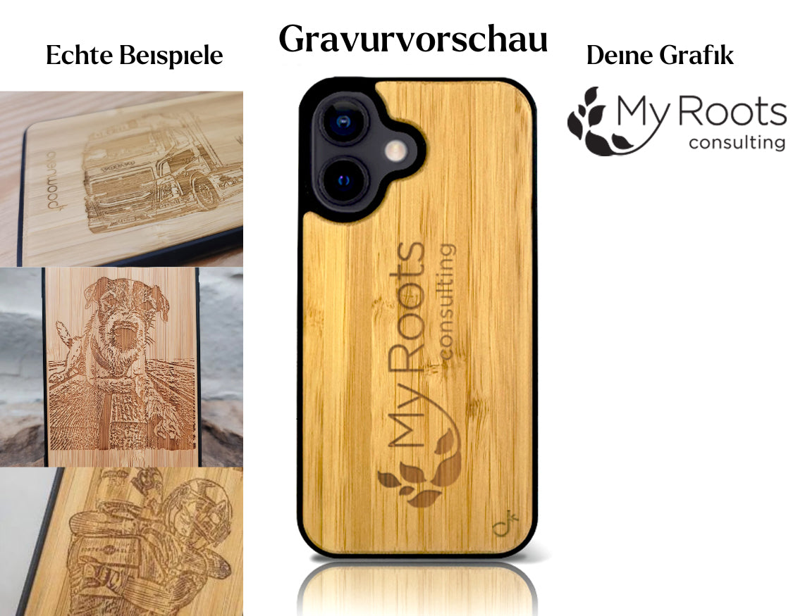INDIVIDUELL iPhone 16e Bambus-Kunststoff