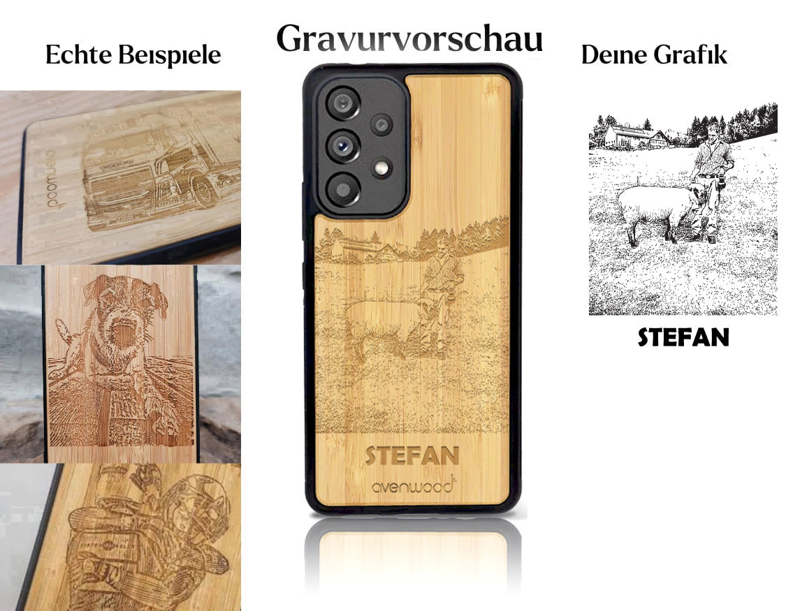 INDIVIDUELL Samsung Galaxy A53 Bambus-Kunststoff