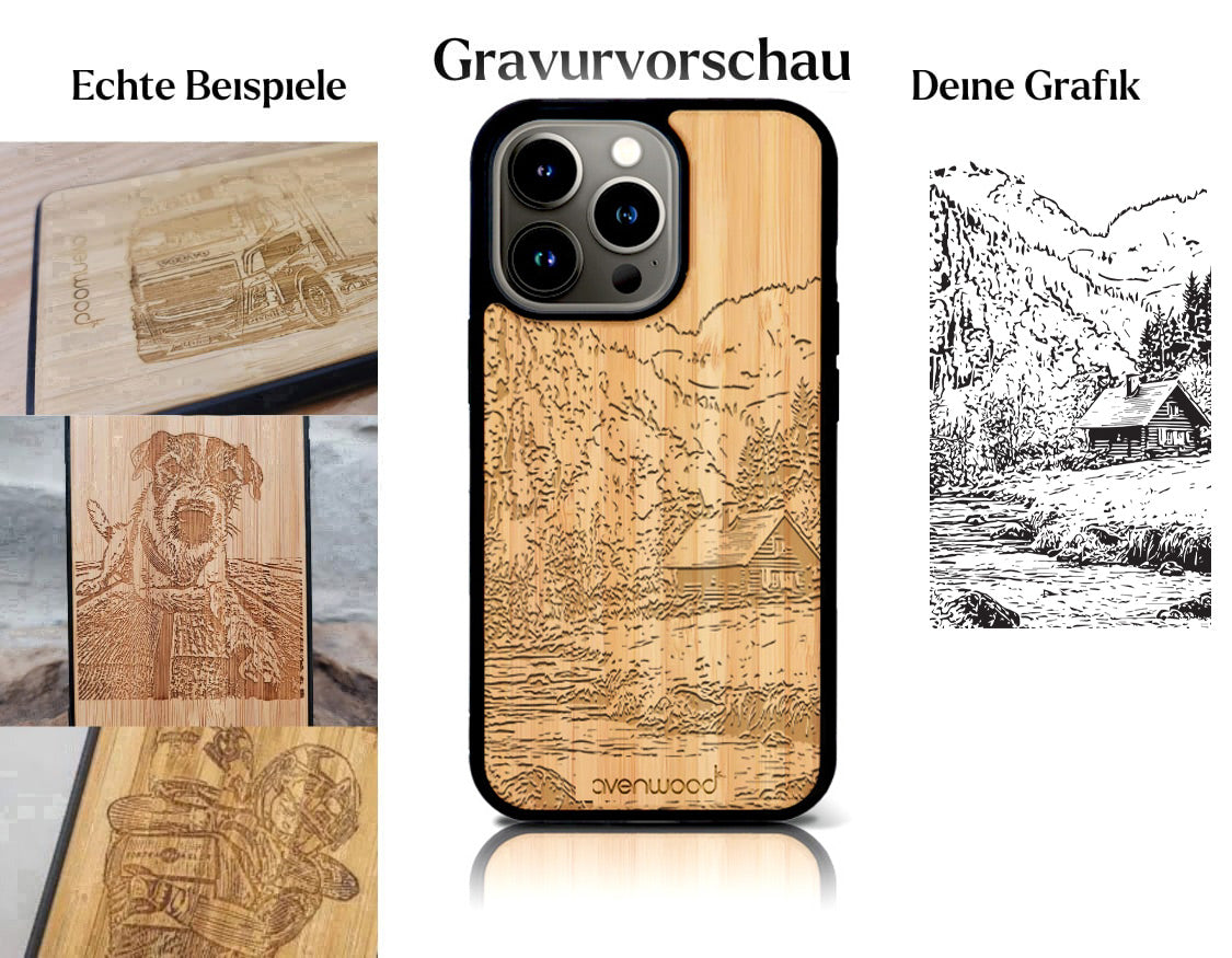 INDIVIDUELL iPhone 14 Pro Max Bambus-Kunststoff