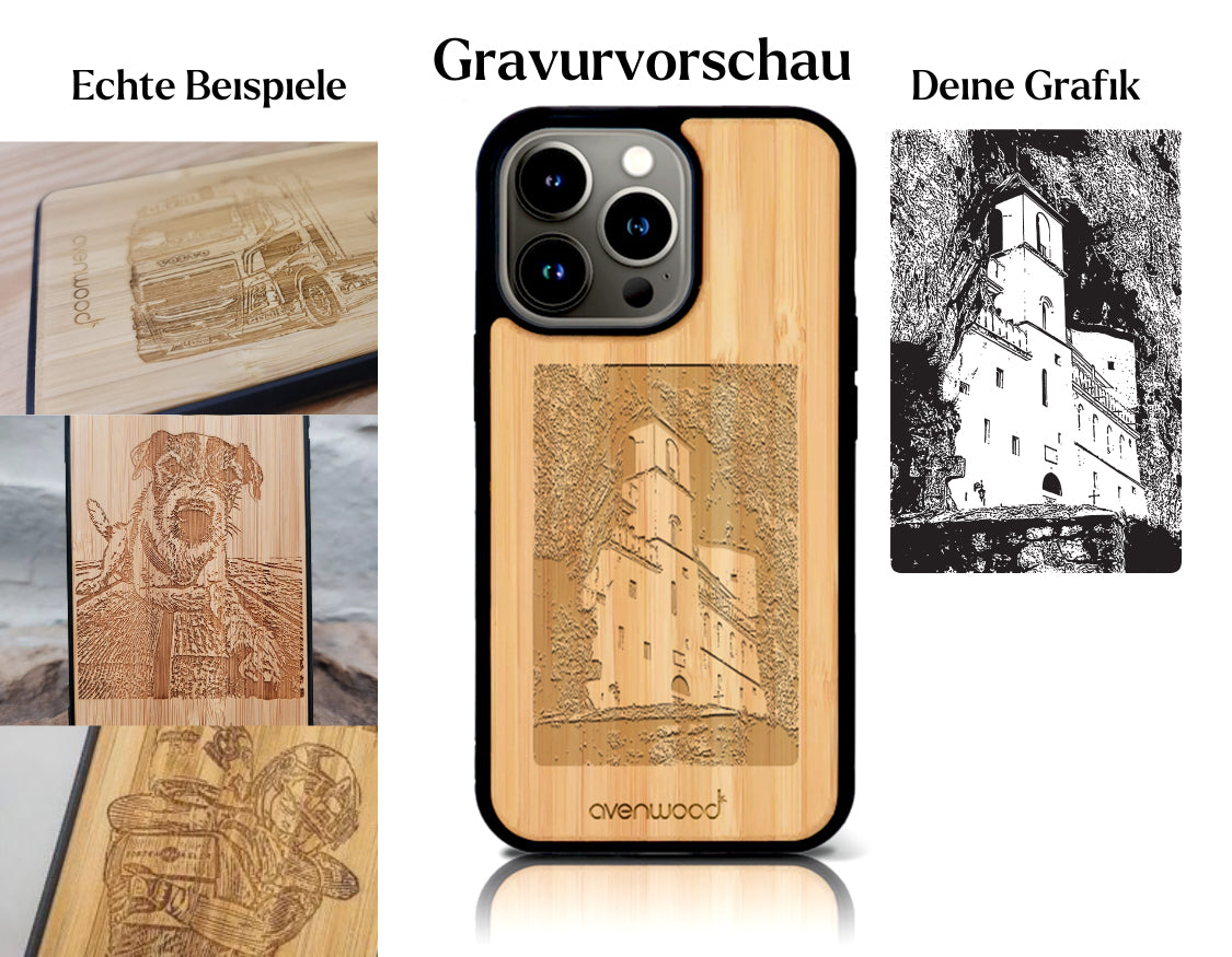 INDIVIDUELL iPhone 13 Pro Max Bambus-Kunststoff