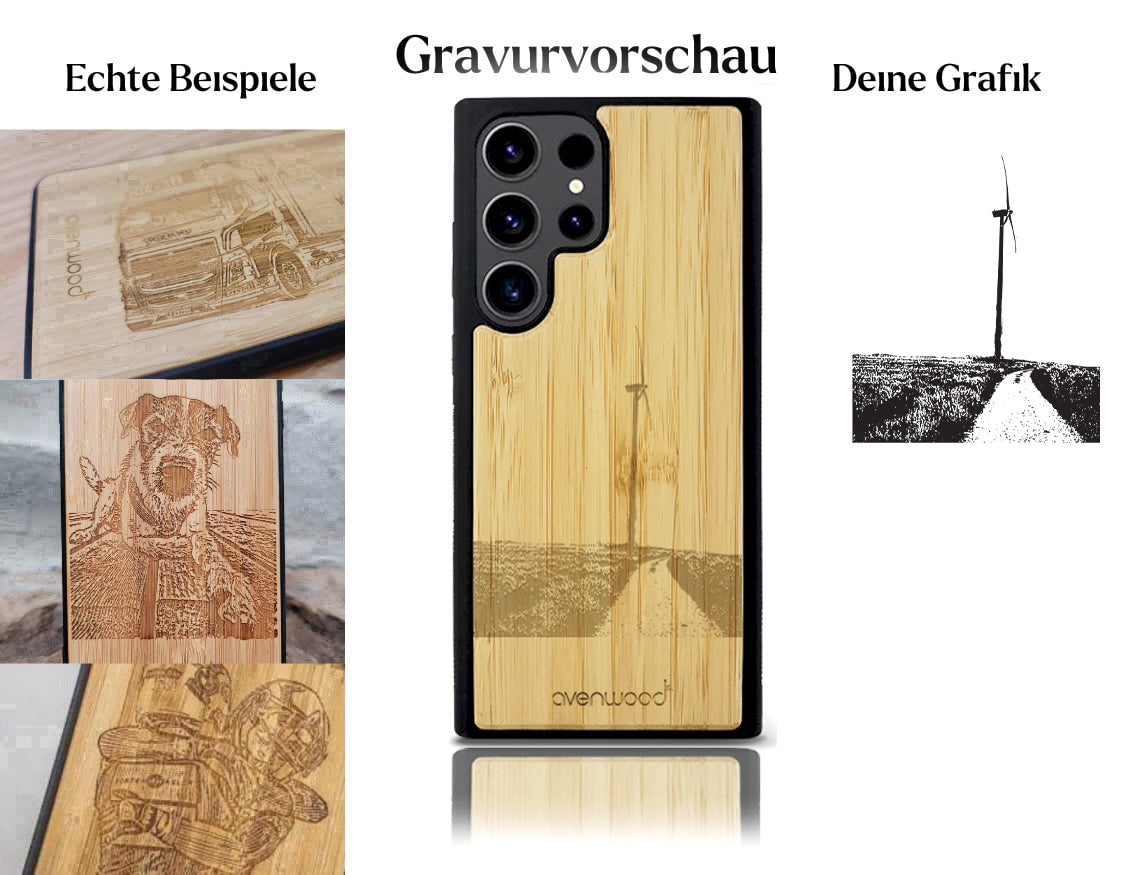 INDIVIDUELL Samsung Galaxy S23 Ultra Bambus-Kunststoff