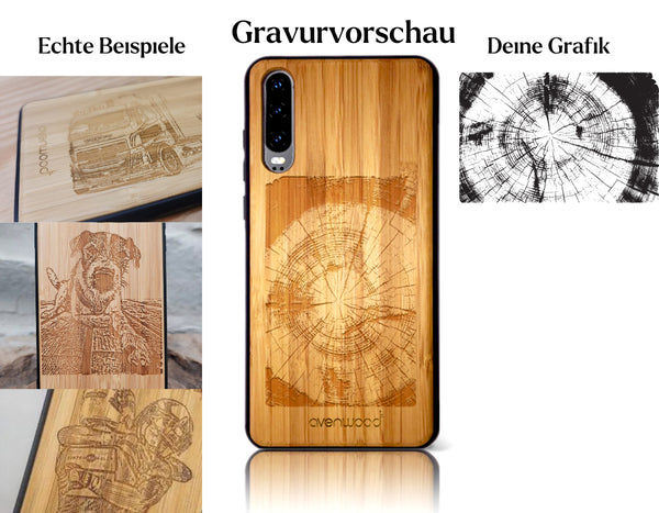 INDIVIDUELL Huawei P30 Bambus-Kunststoff