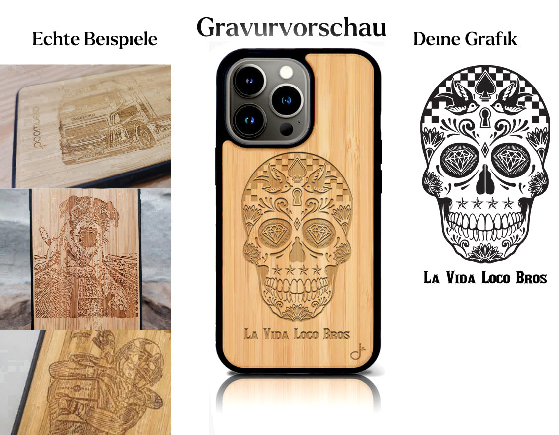 INDIVIDUELL iPhone 16 Pro Bambus-Kunststoff