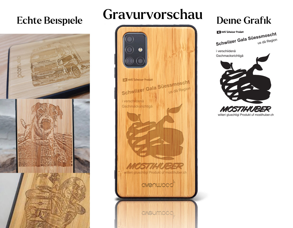INDIVIDUELL Samsung Galaxy A51 Bambus-Kunststoff