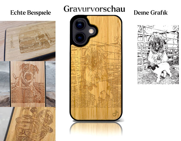 INDIVIDUELL iPhone 16 Bambus-Kunststoff
