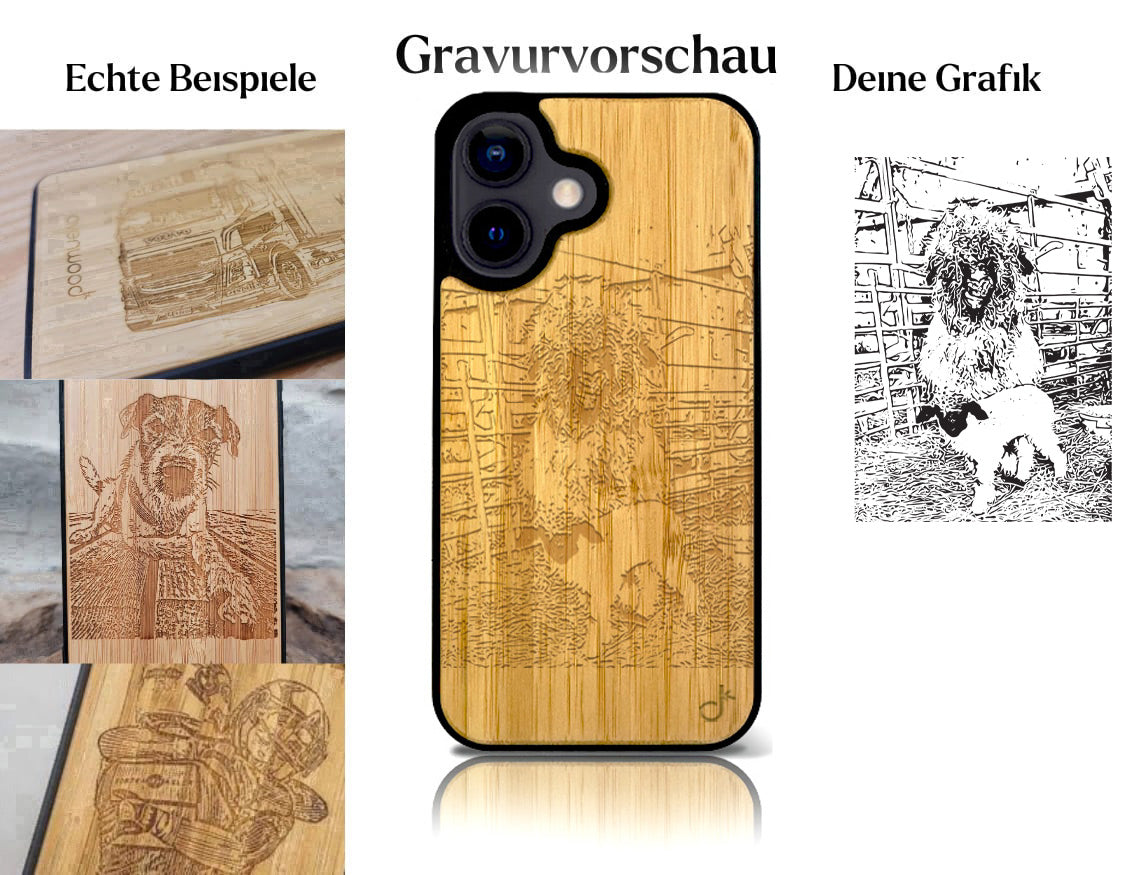 INDIVIDUELL iPhone 16 Bambus-Kunststoff