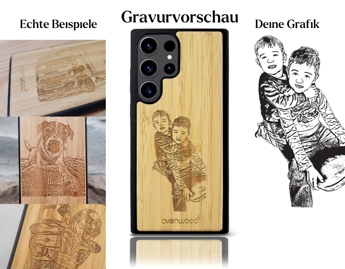 INDIVIDUELL Samsung Galaxy S23 Ultra Bambus-Kunststoff