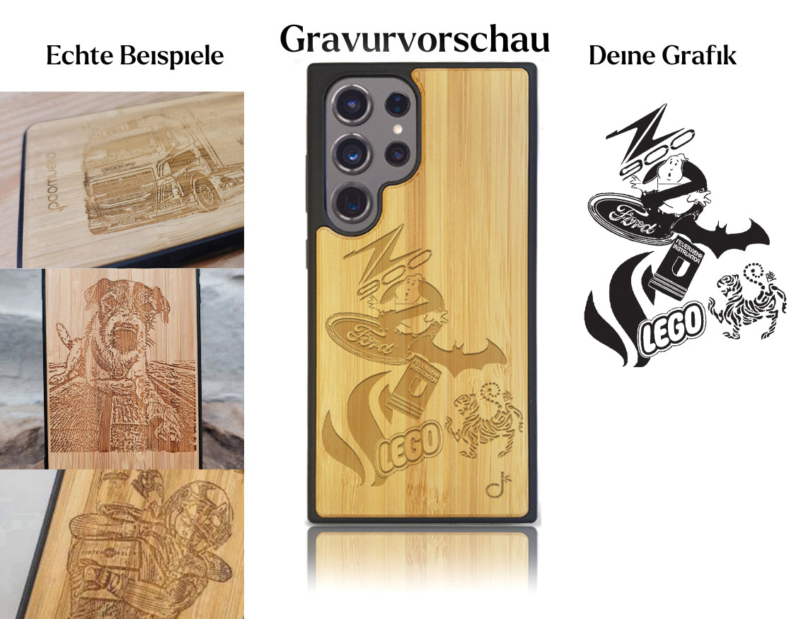 INDIVIDUELL Samsung Galaxy S24 Ultra Bambus-Kunststoff